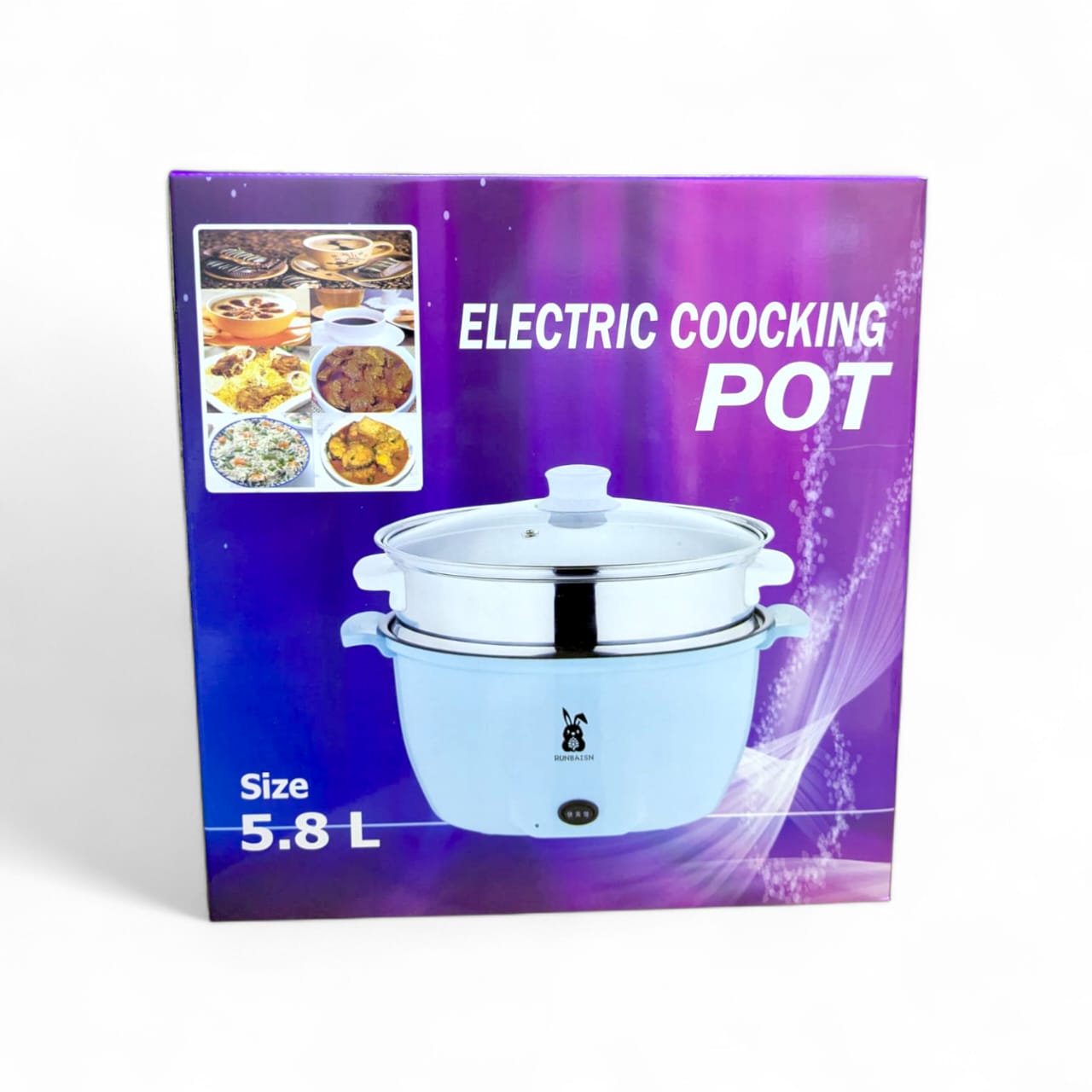 ইলেকট্রিক মাল্টি-ফাংশনাল কুকিং পট (৫.৮ লিটার) (Electric Cooking Pot 5.8L)